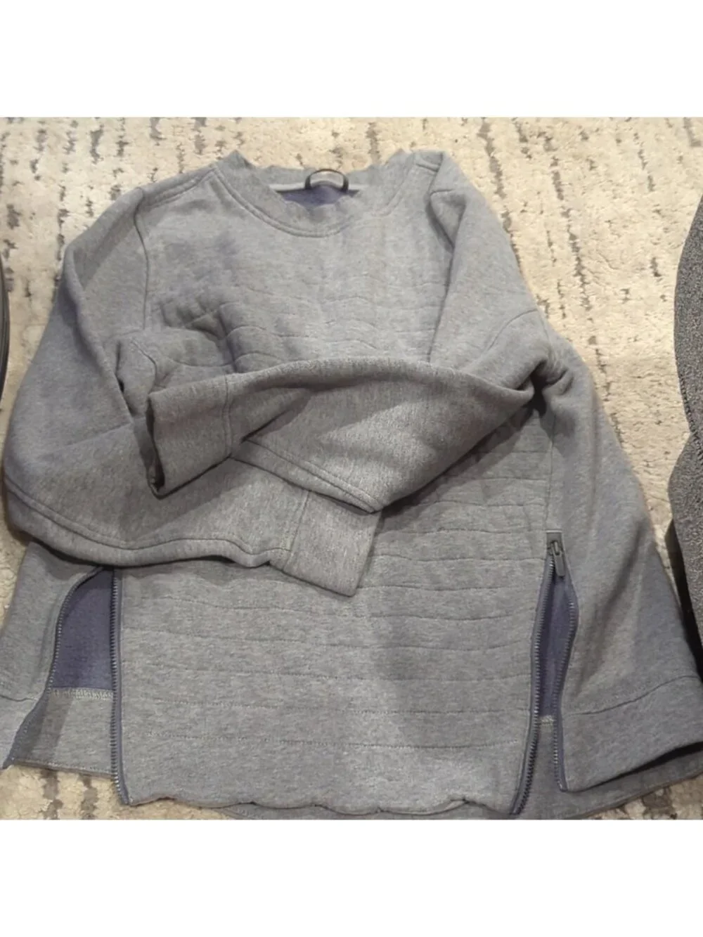 Lululemon Fleece Be True Crew Heathered Medium Grey